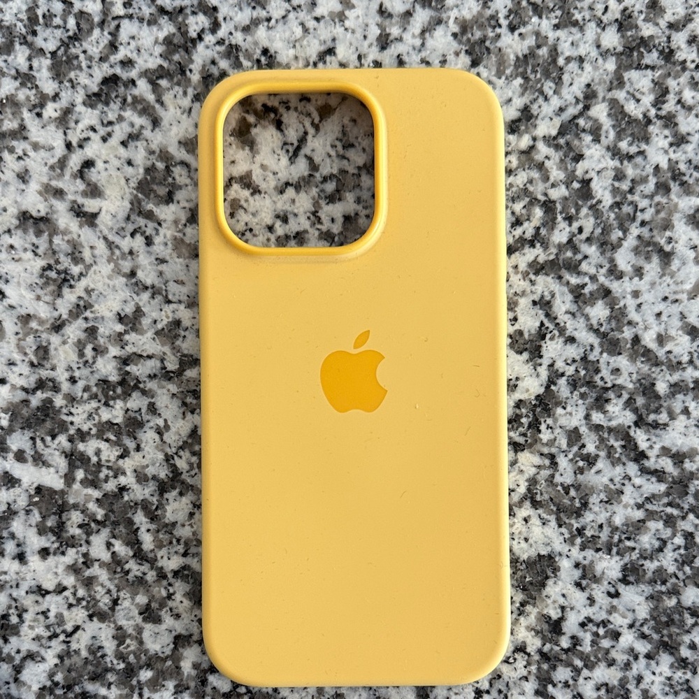 Apple iPhone 14Pro Silicone Case in  Yellow